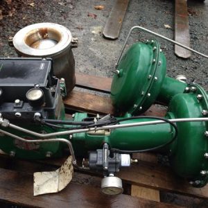 FISHER 6in  V200 CLASS 150 1052 ACTUATED V-BALL VALVE